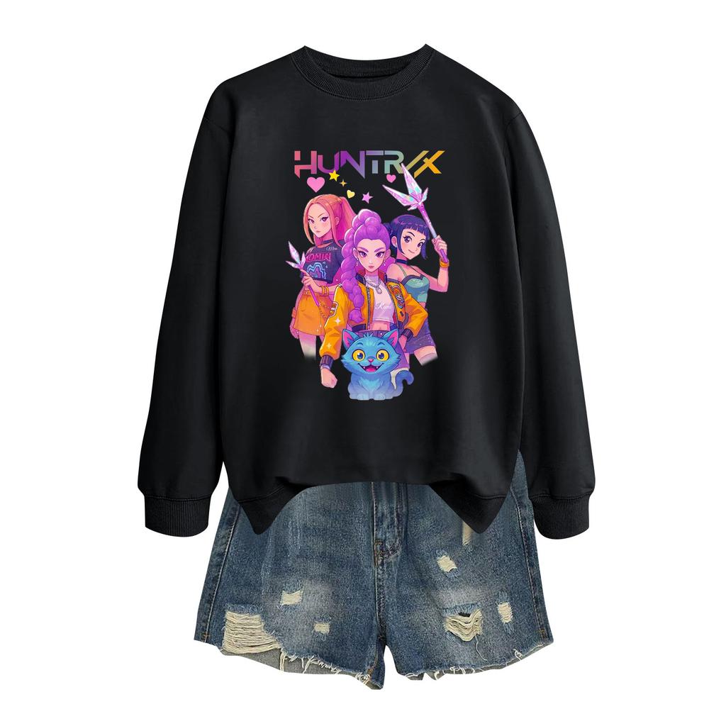 Women's Fashion Casual Long Sleeve Printed Round Neck Sweatshirt Top
