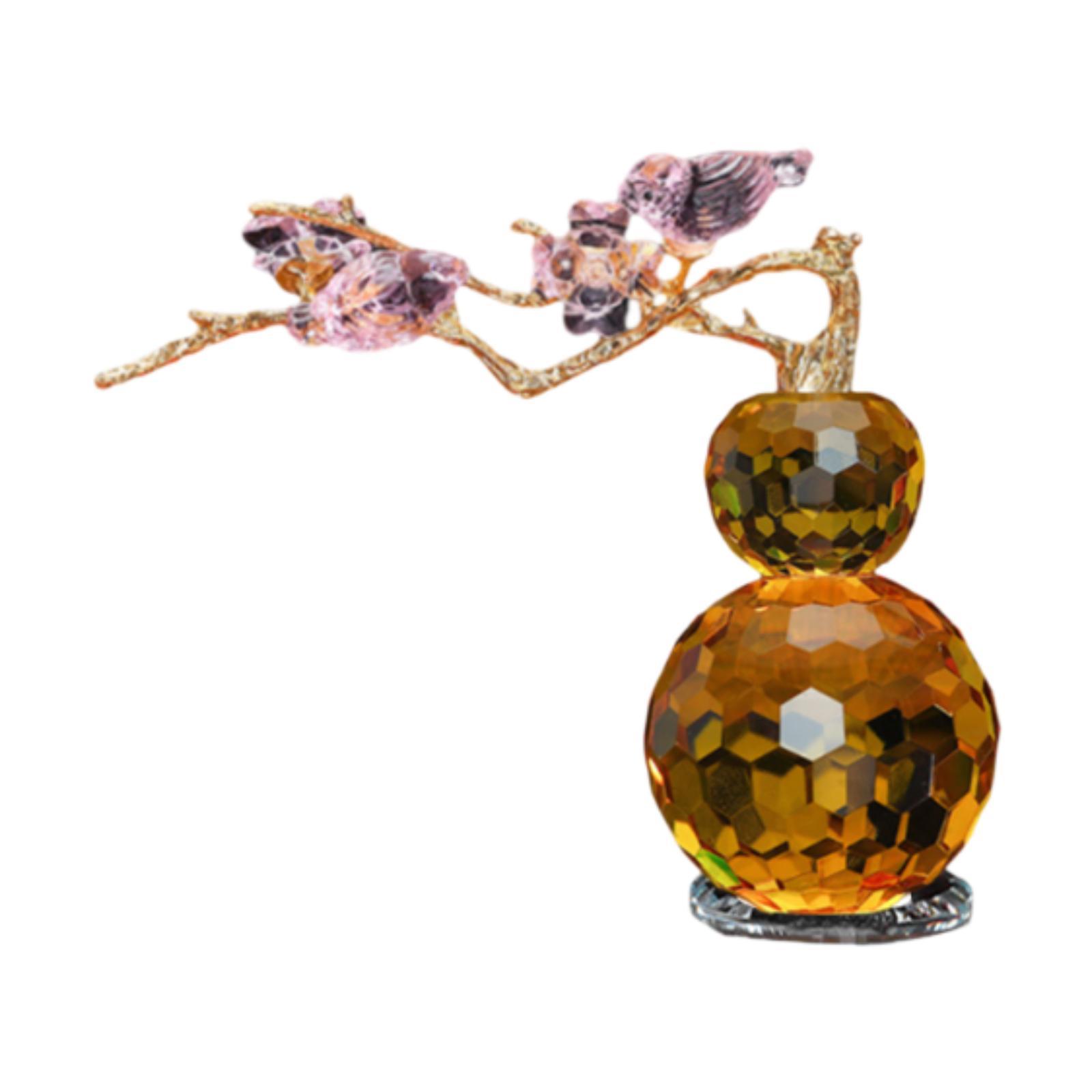 

Gourd Statue Glass Home Decor Gourd Decor for Cabinet Spring Festival Office