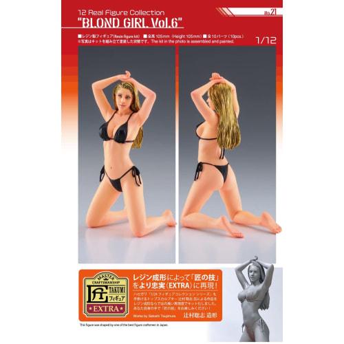 Hasegawa 1/12 Real Figure Collection No. 21 Blonde Girl Vol. 6 Unpainted Resin Kit SP535