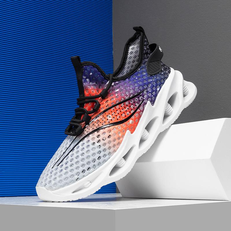 Men's Shoes Summer Breathable Thin Mesh Hollow Mesh Sports Running Casual Lightweight Outdoor Mesh Shoes Summer Shoes