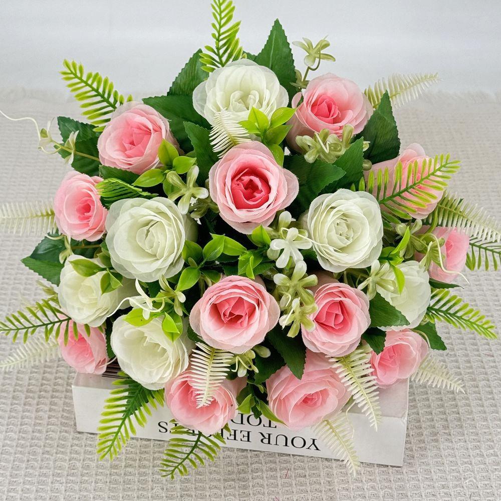 18 Testa Fiori Felice Riunione Reale 9 Colori Fotografia Foto Regalo Festa di San Valentino Fiori Mini Fiori di Rosa Decorativi