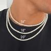 Cool Artificial White Pearl Necklace 1 Pcs Choker Beaded Chain for Men and Women Fashion Jewelry Gifts