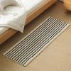 Ins Wind Black and White Striped Bedside Blanket Carpet Household Bathroom Absorbent Quick-drying Floor Mat Bedroom Non-slip and Cool Floor Mat