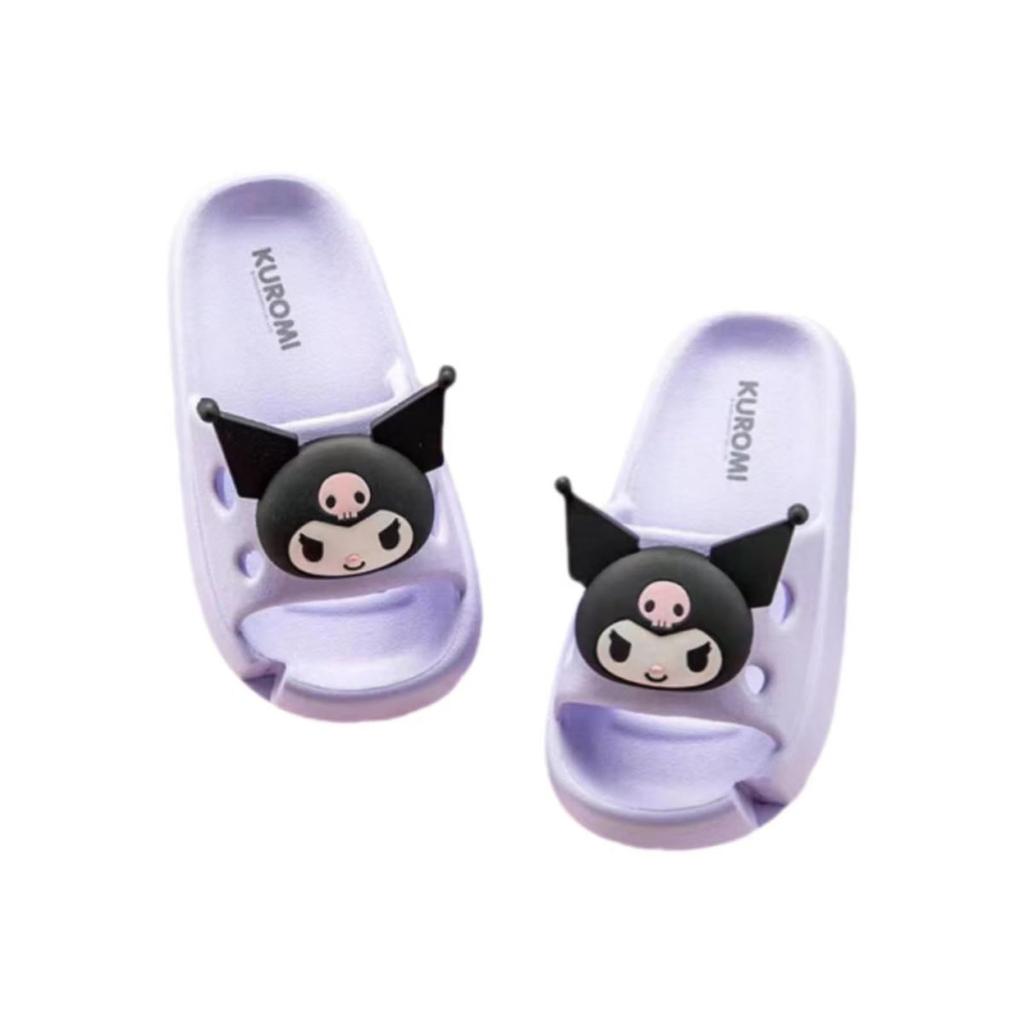 Kuromi Baby Room Stylish Slippers, Sandals, Kids, Shoes, Slippers, Shoes, Indoor, Toilet, Non-slip, Amphibious, Quiet, Girls, Boys, Character, Cute,