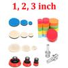 29Pcs 1/2/3 Inch Drill Buffing Buffer Pad M14 Backing Pad Adapter Foam Woolen