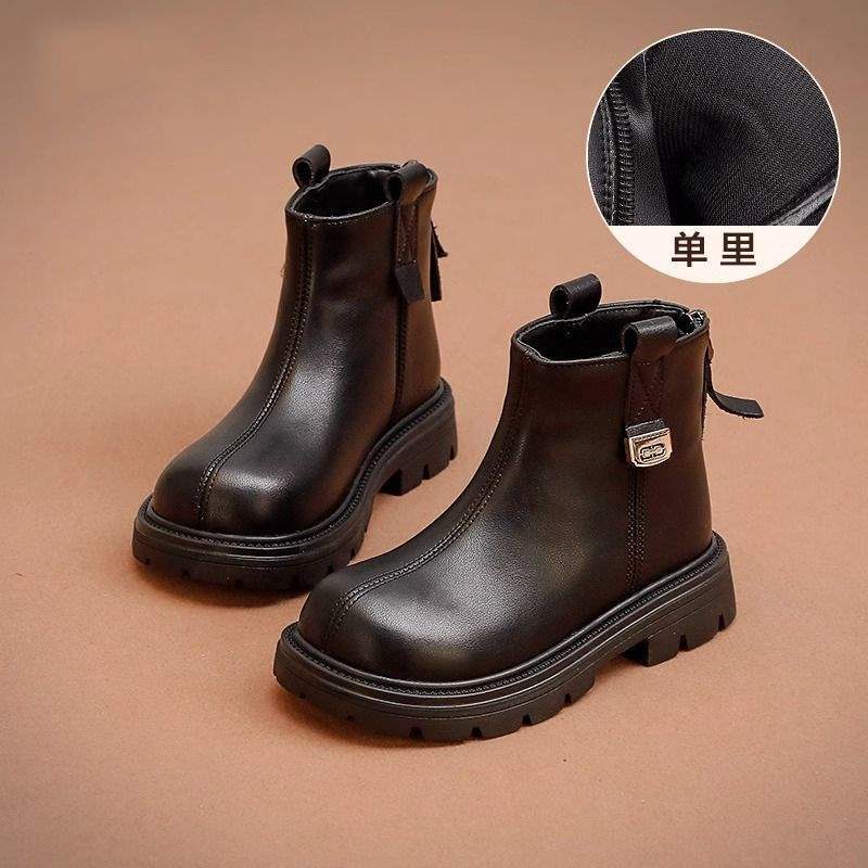 Children's and girls' autumn and winter Martin boots 2025 foreign style versatile princess short boots fashion baby leather boots versatile waterproof