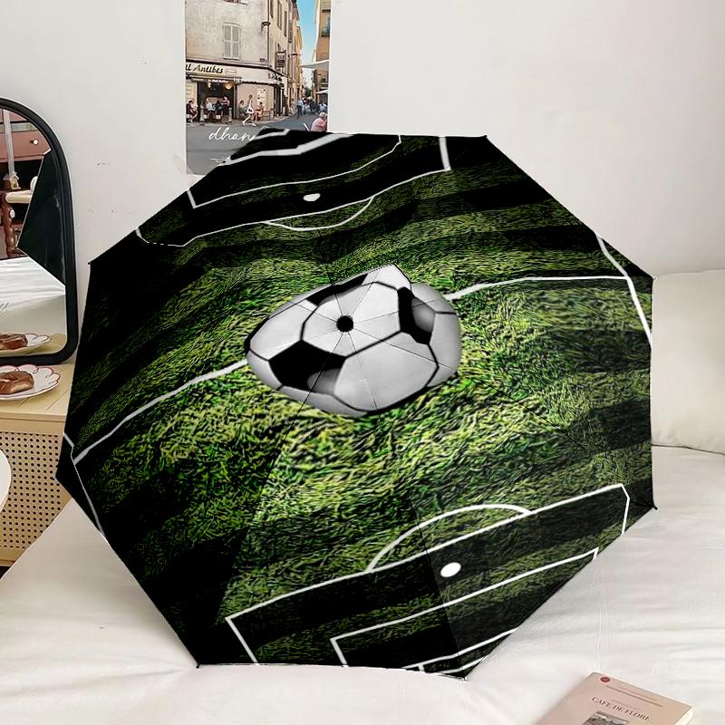 Basketball On Fire And Ice Umbrella 8-Frame for Travel, Camping, Casual Lightweight Portable Umbrella, Essential for Every Family Holidays Gift