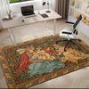 1pc Medieval Period Art Court Carpet Rug for Living Room Bedroom Home Sofa Decoration,Kids Play Non-slip Floor Mat