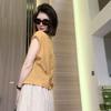 1116 Korean version of V-neck sleeveless shirt women's summer new thin loose short shirt shirt