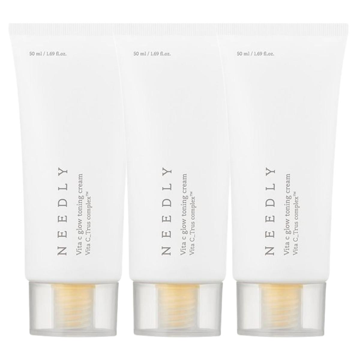 NEEDLY Vita C Glow Тонирующий крем Осветляющий и придающий сияние Ежедневный увлажняющий крем 50 мл Тройная упаковка