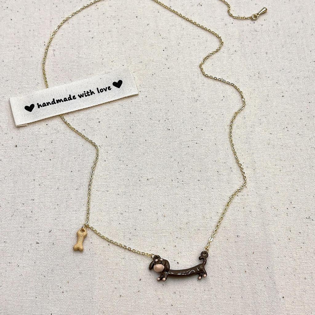 Exquisites Dackel Gold Schmuckset: Armband, Halskette, Ohrringe - Schicke & luxuriöse Damenaccessoires