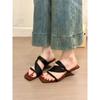 Niche high-end cool slippers fairy shoes wear new summer temperament high heels sandals