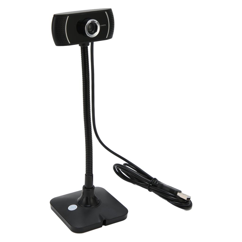 Webcam HD Manual Focus Live Streaming Drive Free USB Camera with Microphone for Computer Conference Calling 640x480