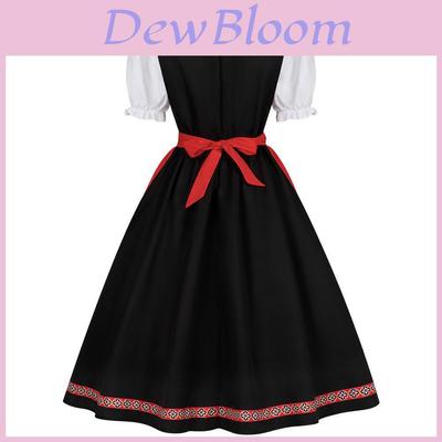 Oktoberfest Cosplay Beer Dress With Embroidered Details For Costume Parties