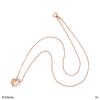 White Clover Beauty and the Beast Dancing Stone Disney Sterling Cubic Pink Necklace, Princess, Silver, Zirconia, Heart, Rose, Gold, DISS008PG, Women's