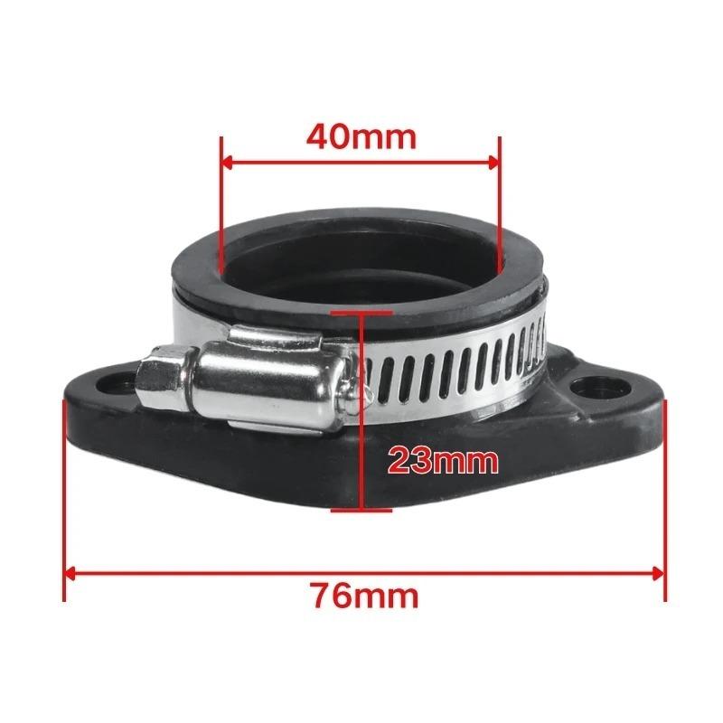 35mm 40mm Motorcycle Carburetor Flange Adapter Intake Pipe Rubber For Universal KEIHIN MIKUNI KOSO PE PWK21-34 Carb Air Intake