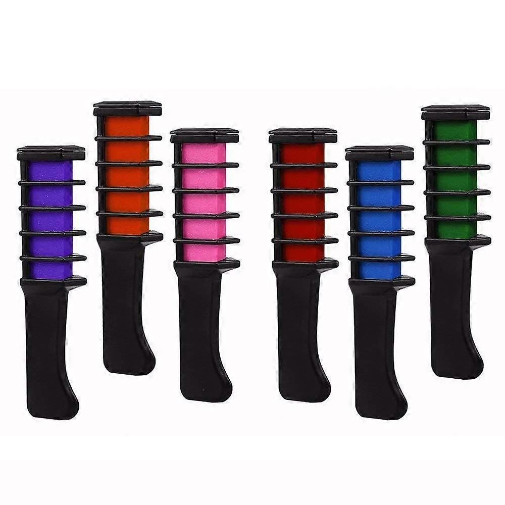 Ensemble de peignes colorants capillaires temporaires avec 6 couleurs pour mèches et superposition multicolore