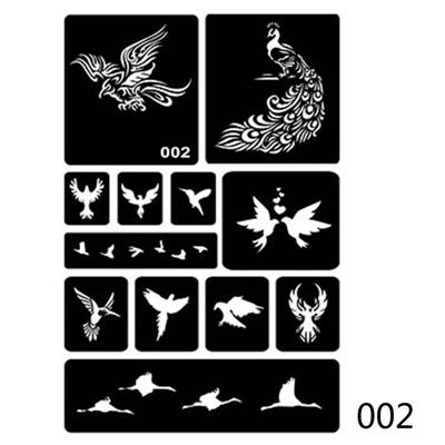Disegno Temporaneo Ragazza 40 Stile Mano Arte Incolla Nuovo Corpo Stencil Modello Tatuaggio Henna Cavo Personalità Fai da Te Unico