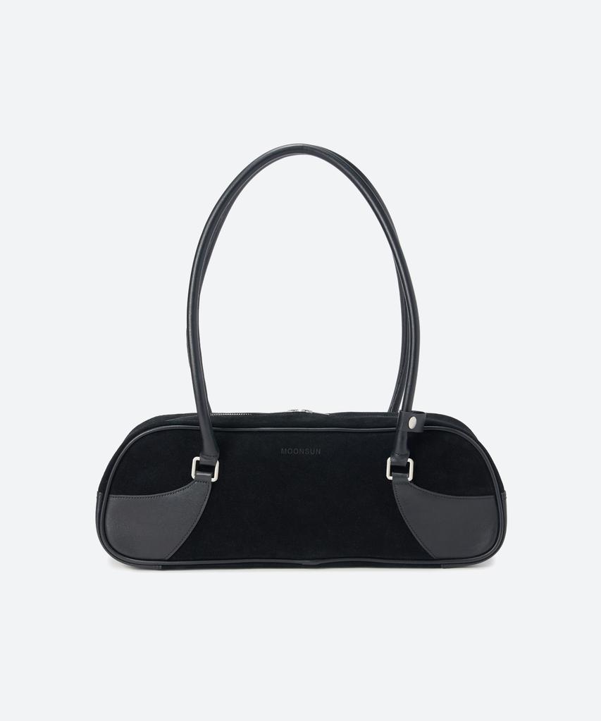 Moonsun Suede Large Bowling Bag / Black