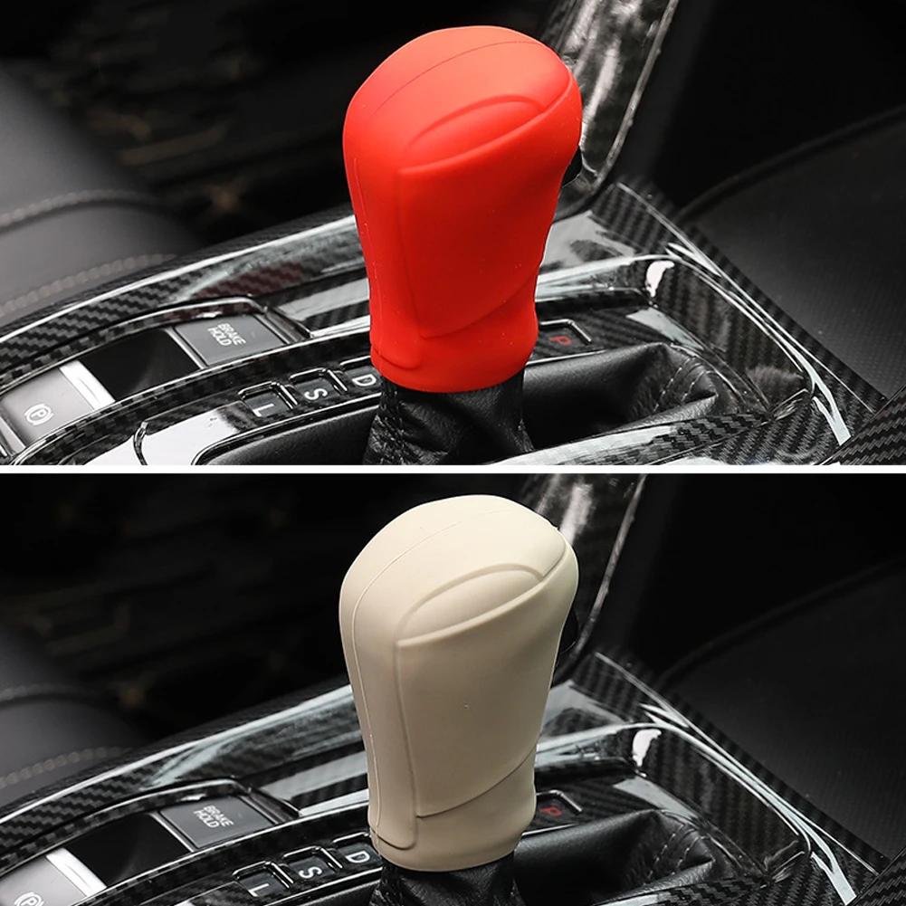 Silicone Car Case Gear Head Shift Collars Shift Knob Grips Cover Handbrake Decor Car Accessories for Mazda3 Axela CX4 CX5 CX8