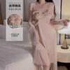 Women's Silky Underwire Push Up Padded Cami Sleep Dress with Robe Lounge Set