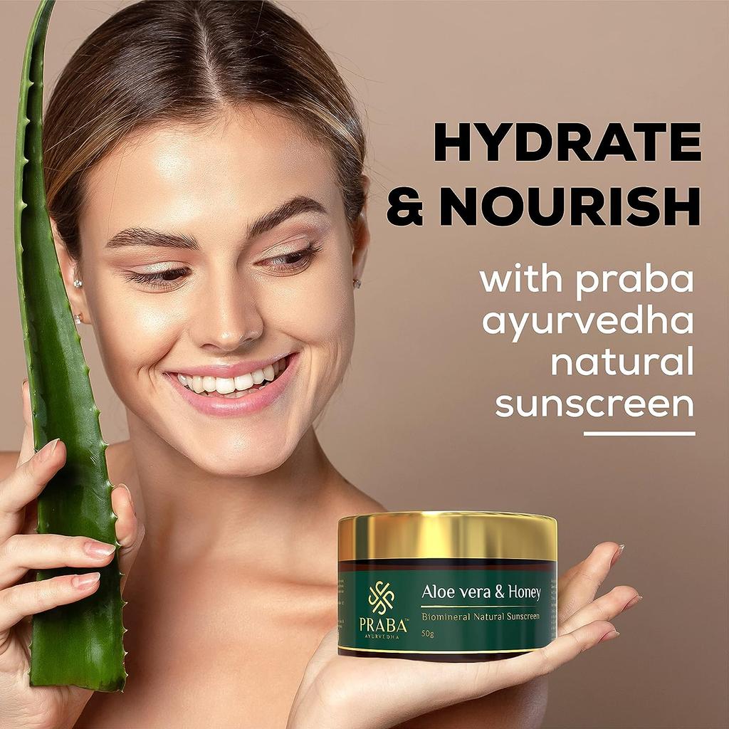 AYURVEDHA Biomineralischer natrlicher Sonnenschutz mit Aloe Vera und  Honig, fr Mnner und Frauen | Hautaufhellung fr fettige Haut  50 g  gnstig kaufen  Preis, kostenloser Versand, echte Bewertungen mit Fotos   Joom