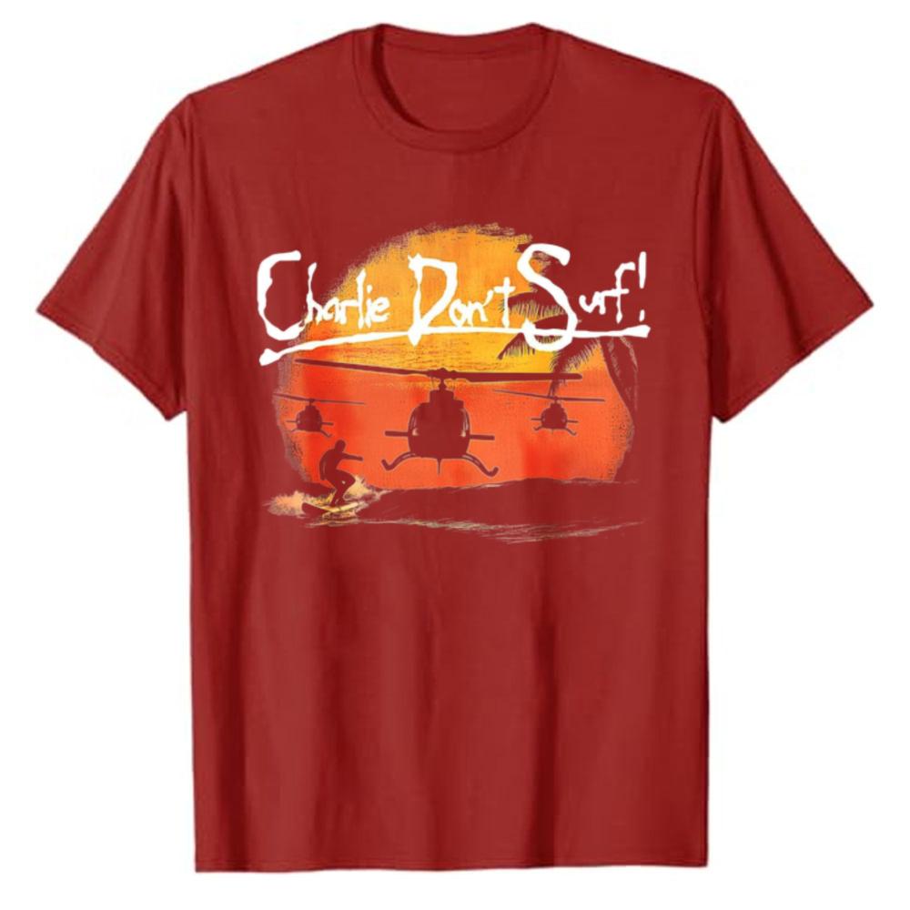 Charlie Dont Surf TShirt Harajuku Graphic T Shirts Outdoors High Quality Cotton Shortsleev Streetwear Unisex Clothing Casual Tee