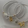 Round Bead Bear & Balloon Dog Bracelet: Women's Hip Hop Wristband