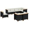 VidaXL Garden Lounge Set 8 Pcs with Cushions Black Braided Resin 3261899