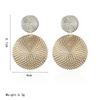 Uneven Alloy Dangle Earrings for Female Hyperbolic Big Round Pendants Punk Ear Zircon Metal Earrings for Women pendientes