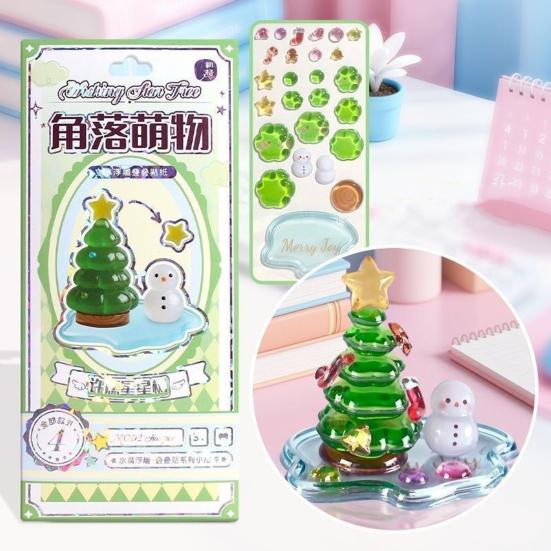 3D-Sticker Einfache DIY-Montage Kristall-Miniatur-Szenen Aufgestapelte Puffy-PVC-Dekorationssticker für Kinder Erwachsene