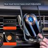Car Mobile Phone Bracket Three-Axis Linkage Double Sensor Automatic Opening and Closing Luminous Wireless Charger Car Phone Holder