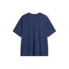 Li Ning Sports Lifestyle Series American Vintage Round Neck Casual Loose Summer Short Sleeve T-Shirt Unisex Tops Deep-Navy AHSU653-3