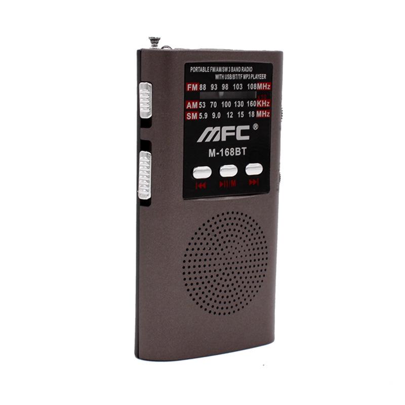 

High-End Multi-Band Mini Radio with Bluetooth, Headphone Jack, and Music/Call Functionality сірий колір