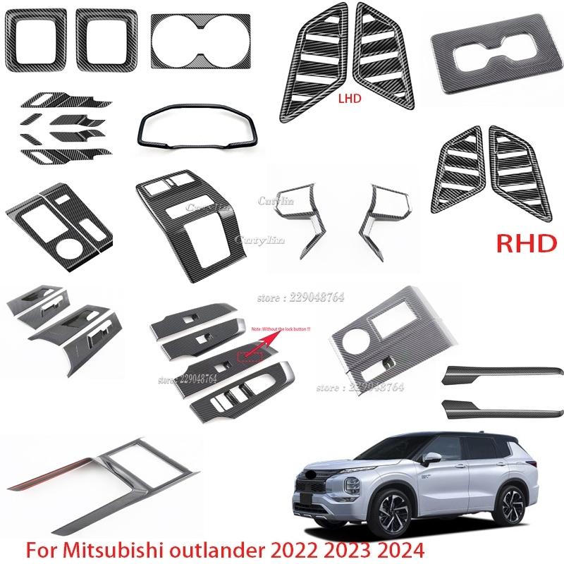 Interior Accessories For Mitsubishi outlander 23 2024 Front Rear Seat Water Cup Holder Sticker Gear Shift Panel Cover Trim