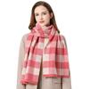 Pure wool scarf winter women's versatile plaid cute girl senior sense 2025 warm shawl scarf tide