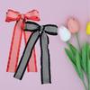Houndstooth Wood Ear Bow Hair Clip - Sweet Girl's Versatile Ribbon Accessory