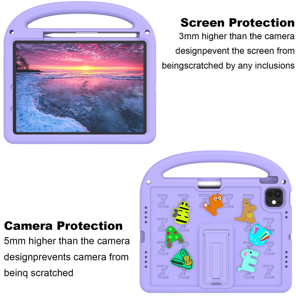 For iPad Air 11 (2025)/(2024)/iPad Pro 11 (2024) Kickstand Case EVA+PC Tablet Protection Cover