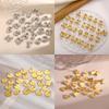 CARLIDANA Gold Plated Stainless Steel 26 Letter Charms Set Heart Bubble Initial A-Z Alphabet Letter Pendants for DIY Jewelry