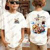 2026 Hot One Piece Anime Luffy Zoro Straw Hat Pirates Print Cotton Children Tshirt Cosplay Casual Tees Sports KidsAdult Tops