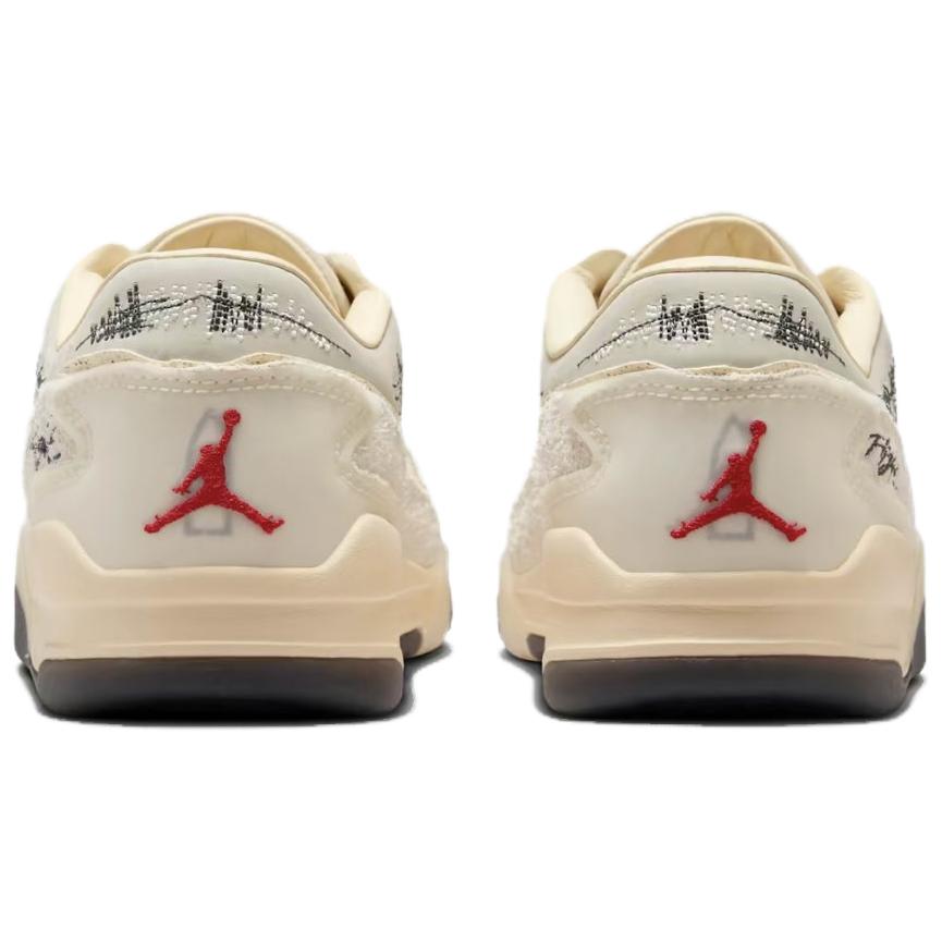 Air Jordan Who Decides War X  Jordan Flight Court The World Is Your Court - Crèpe Women Sneakers Cream Coconut-Milk Varsity-Red HQ2958-100