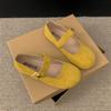 Queen Fan Retro French Flat Bottom Shoes Women's 2025 New Autumn Skirts Versatile Mary Jane Shoes