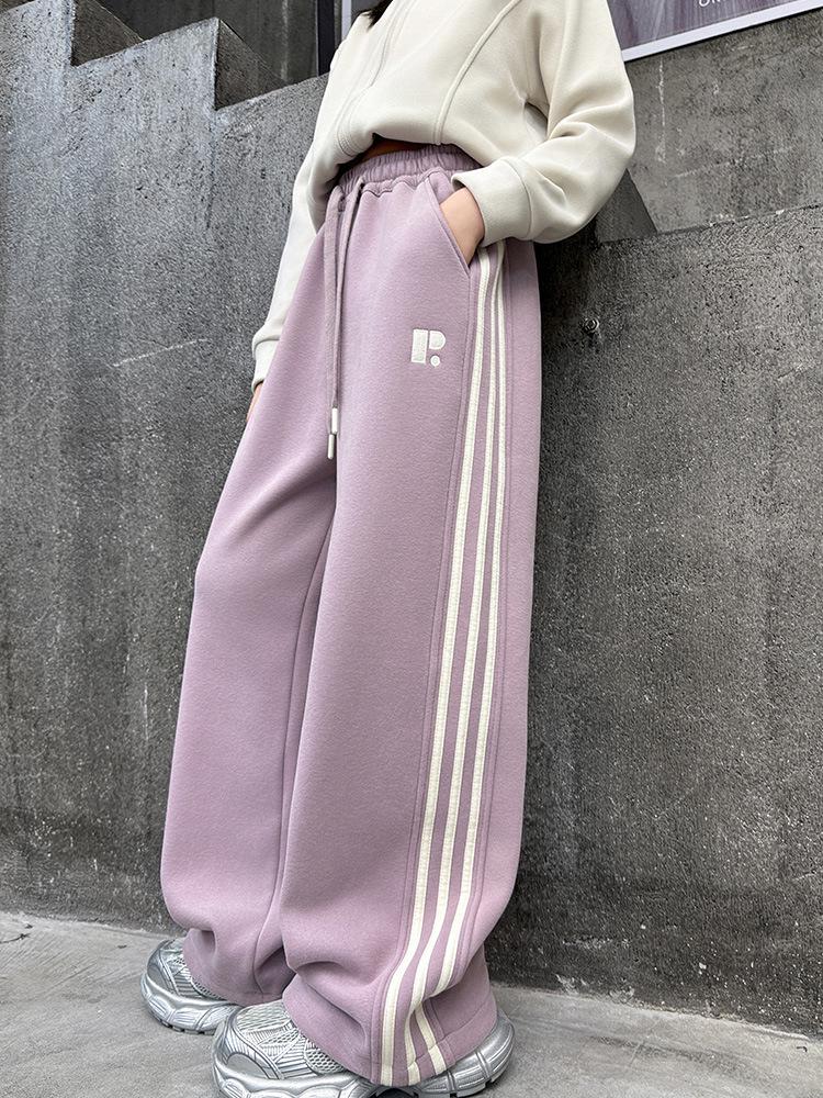 Mädchen Fleece-gefütterte Sweatpants - Herbst/Winter 2025, Vielseitig und lässig für mittlere und große Kinder.