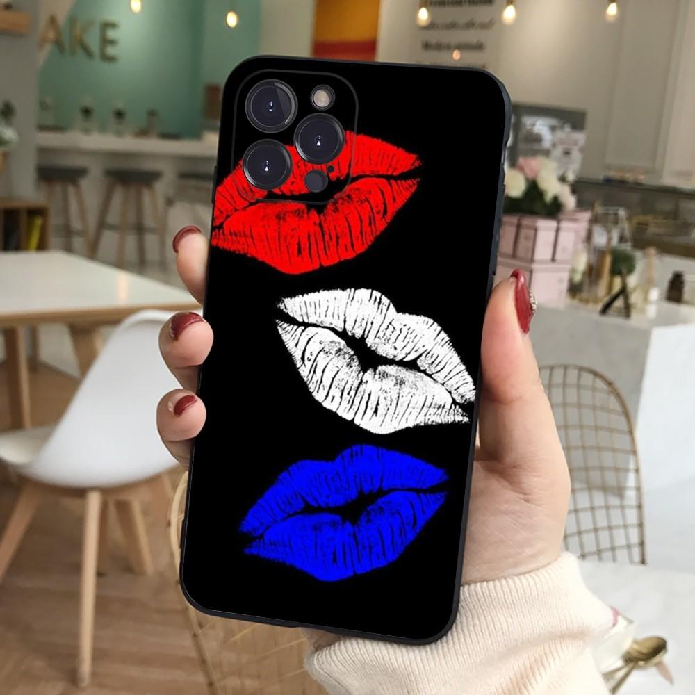 Sexy Girl Red Lips Kiss Phone Case For iPhone 15 14 11 12 13 Mini Pro XS Max Cover 6 7 8 Plus X XR SE 2020 Funda Shell