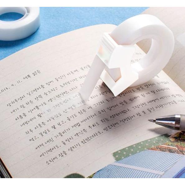 2Pcs Multifunctional Invisible Tape Dispenser Set, Desktop Mini Tape Holder with Refill Rolls, Office School Supplies