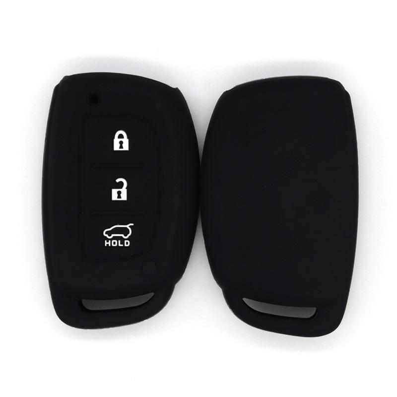 

Anti-fall key cover suitable for Hyundai Sonata, Celerion IX35, Velantra, i30, Yuedong, and Rena silicone key bag чёрный