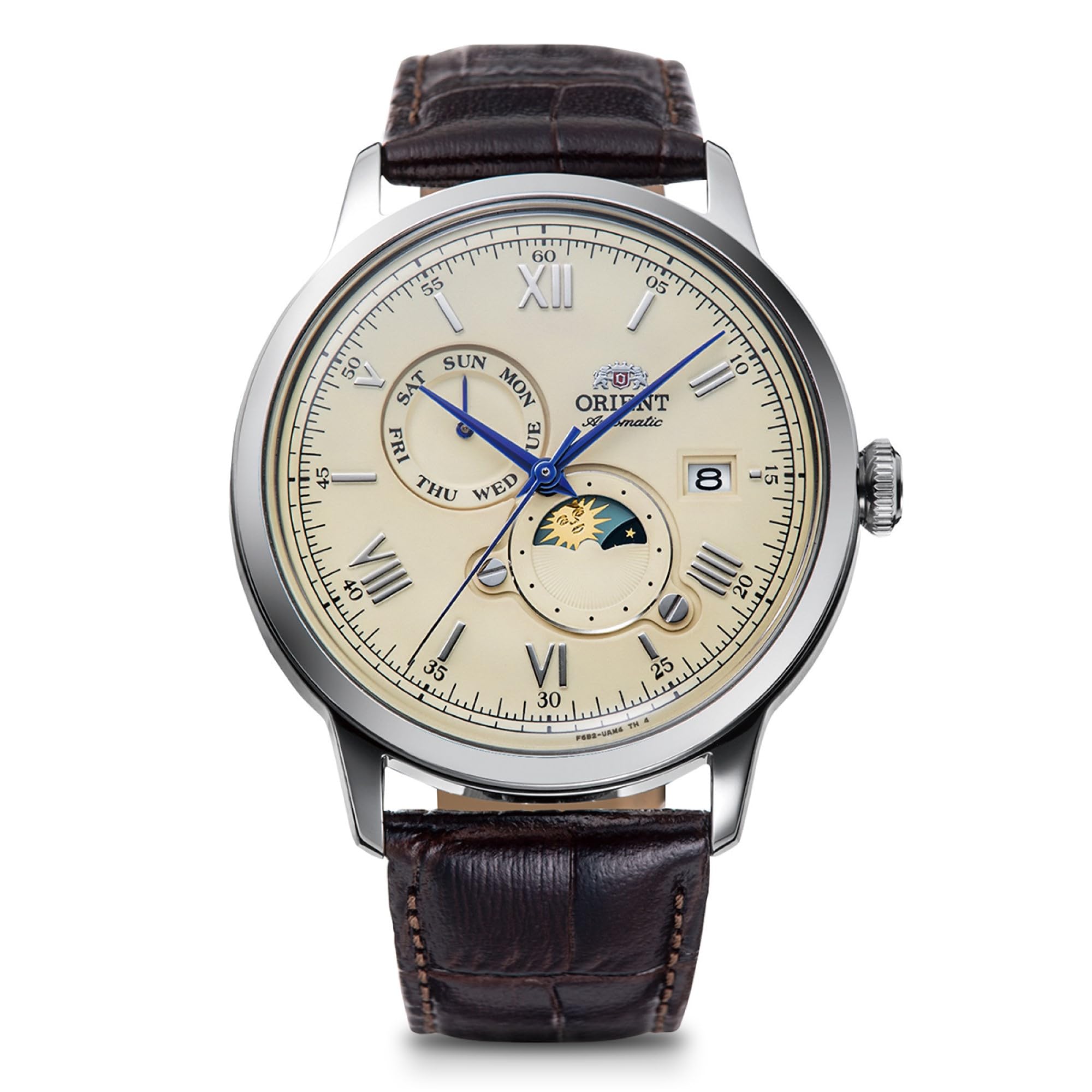 

Orient Чоловічий годинник ORIENT Bambino SUN&MOON Sun & Moon Automatic Made in Japan Automatic RN-AK0803Y чорний