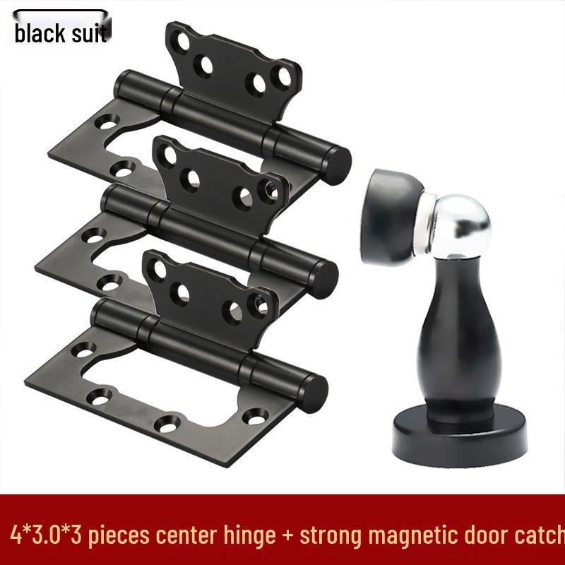 Univerzální magnetický černý vnitřní zámek kliky dveří pro dřevěné dveře ložnice