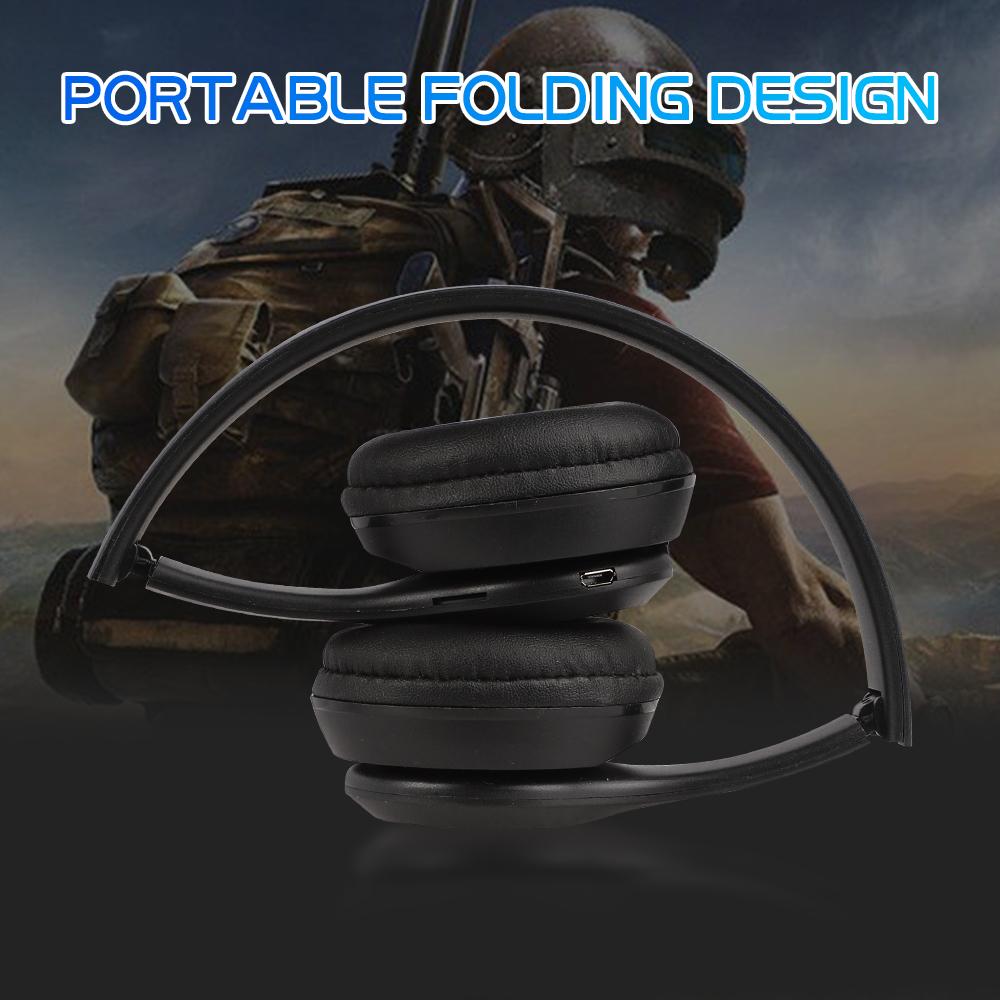 Bluetooth 5.0 Headsets Trådløse Spillhodetelefoner Dobbelmodus Trådløse Øretelefoner Støyreduksjon Musikkhodetelefoner Støtter SD-kort med Mikrofon