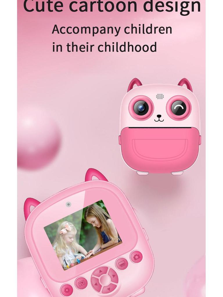 S5 HD Mini Dual Instant Camera for Kids - Thermal Cartoon Printing